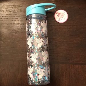 New unicorn shaky glitter water bottle